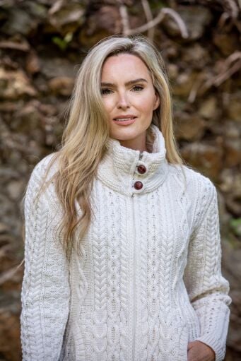 Buy Ladies Aran & Tweed Coats Online | The Sweater Shop