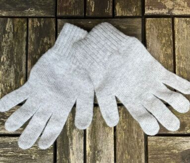 100% Lambswool Gloves Silver - Ladies