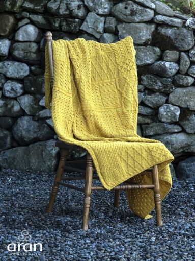 Merino Wool Irish Patchwork Blanket 