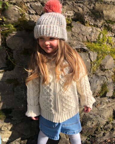 Kids Merino Wool Hooded Cardigan