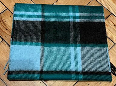 100% Cashmere Scarf Green/Brown Check