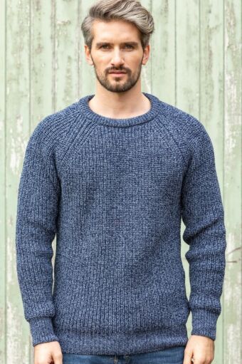 Mens Ribbed Crew Neck Sweater | The Sweater Shop