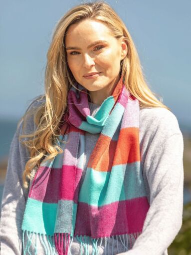 100% Cashmere Scarf Multicolour 