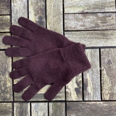100% Lambswool Gloves Brown