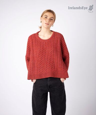 Cropped Aran Sweater Sunset