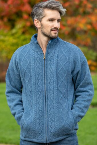 Lined Shetland Jacket Blue