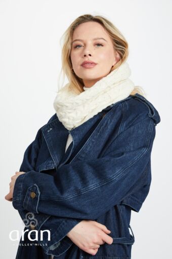 Super Soft Irish Aran Snood Natural 