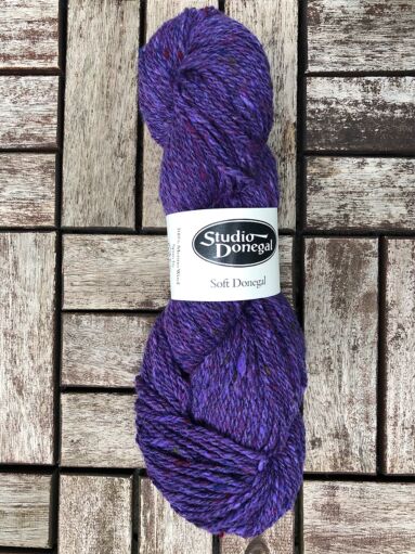 Soft Donegal Knitting Wool Purple 100g