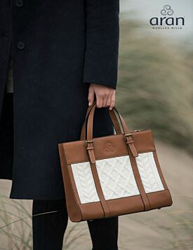 Aran Knit and Leather Bag