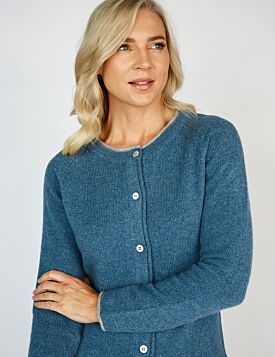 Ladies Wool and Cashmere Classic Cardigan 