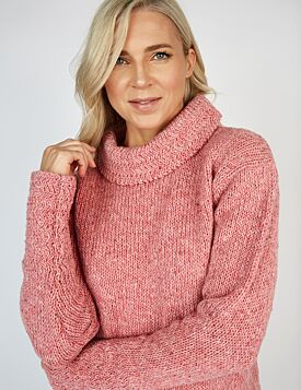 Shawl Neck Sweater Pink
