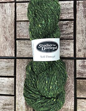Soft Donegal Knitting Wool Dark Green 100g