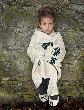 Aran Wool Baby Blanket