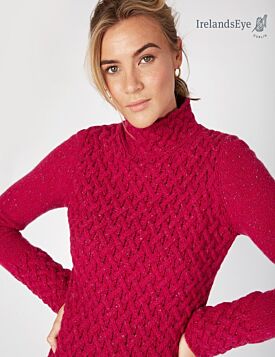 Luxurious Wool & Cashmere Trellis Sweater - Bramble Berry