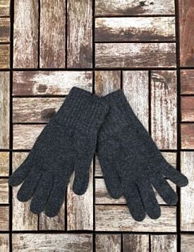 Ladies 100% Cashmere Gloves - Charcoal