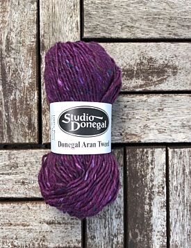 Aran Tweed Knitting Wool 50g - Purple 4814