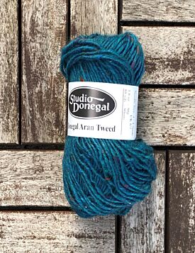 Aran Tweed Knitting Wool 50g Teal - 4847