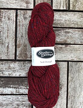 Soft Donegal Knitting Wool Red Fleck 100g