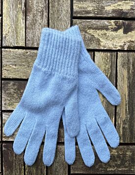 100% Lambswool Gloves Sky Blue