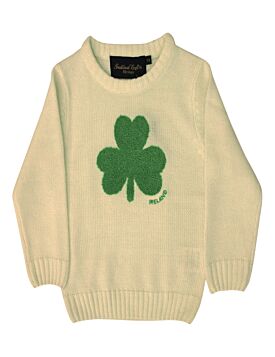 Cream Round Neck Ireland Kids Sweater 