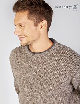 Men's Crew Neck Wool and Cashmere Sweater Rocky Ground