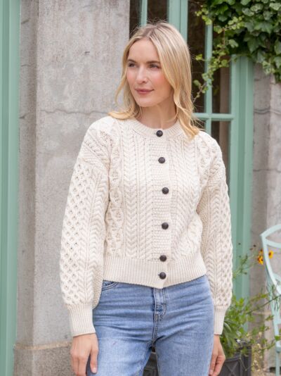 Clover Cropped Cardigan Sunflower | The Sweater Shop