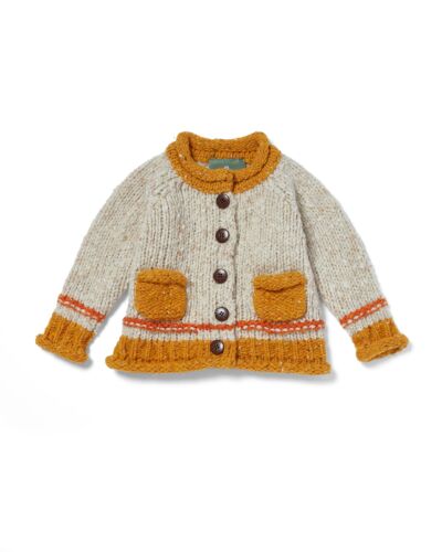 Mustard baby cardigan sales