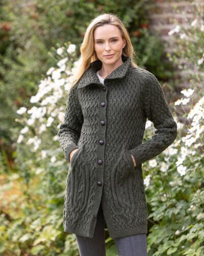 Irish Aran Coatigan Army 