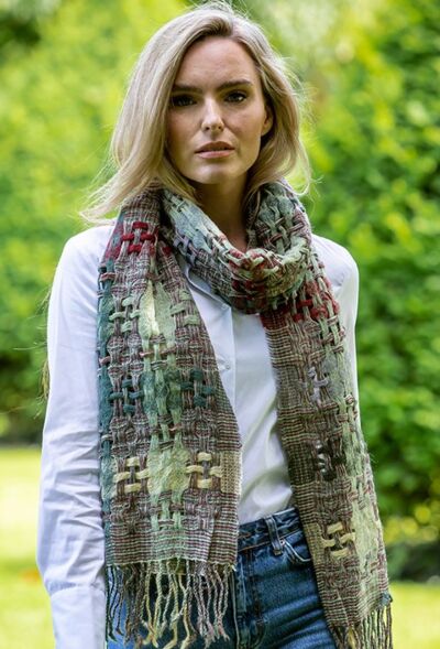 Suantrai of Ireland Open Weave Irish scarf 