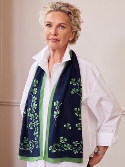 Shamrock Sprig Silk Scarf 
