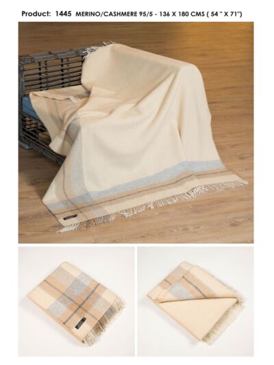 Merino Cashmere Throw col.1445