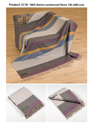 Merino Lambswool Throw col.3118