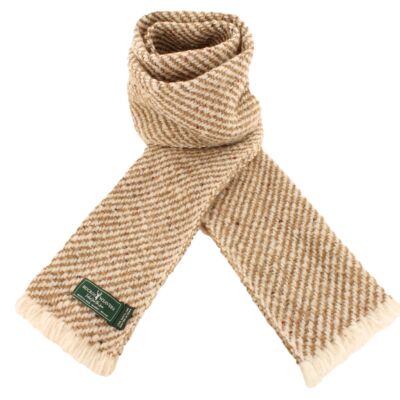 Aran Scarf Beige Herringbone