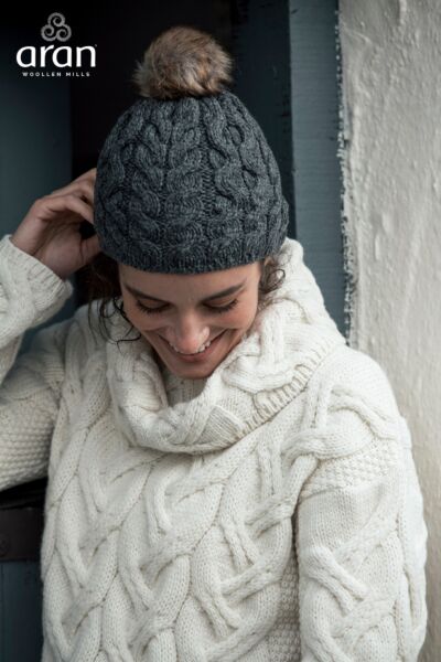Super Soft Merino Wool Hat with Bobble 