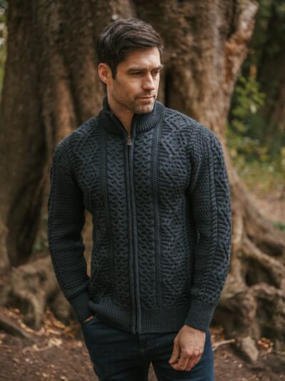 Fisherman Full Zip Cardigan Blackwatch