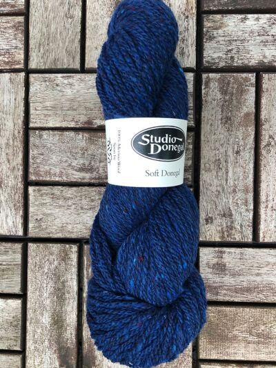 blue knitting wool