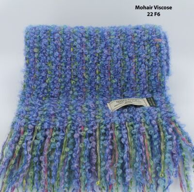 Mohair Viscose Scarf-Blue/Green