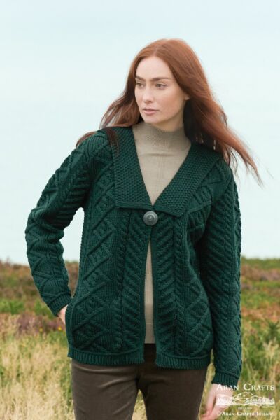 One Button Ladies Merino Wool Cardigan