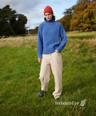 Paige Wool and Cashmere Polo Neck Blue