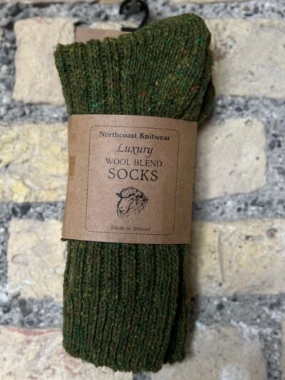 Luxury Wool Blend Socks Moss Green