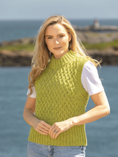 Trellis Crop Vest Apple Green