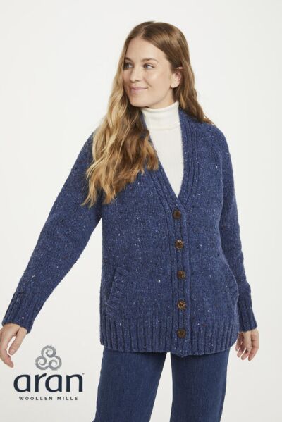 Ladies Donegal Cardigan Denim