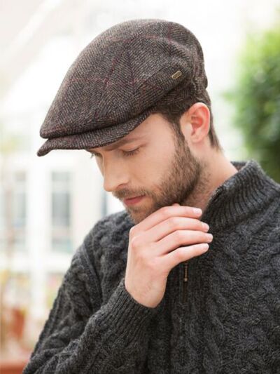 Kerry Cap Brown Herringbone