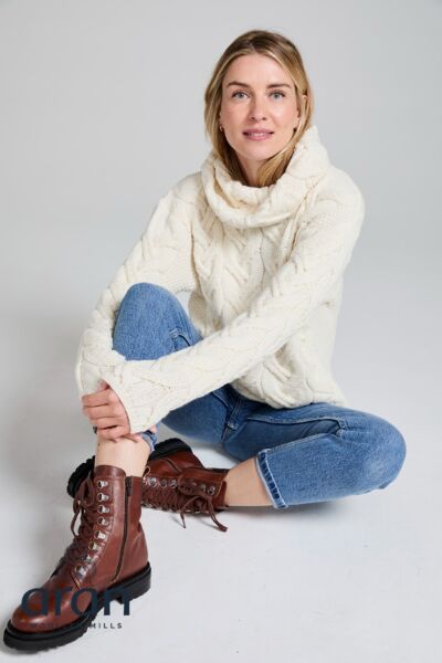 Aran Super Soft Chunky Cowl Sweater