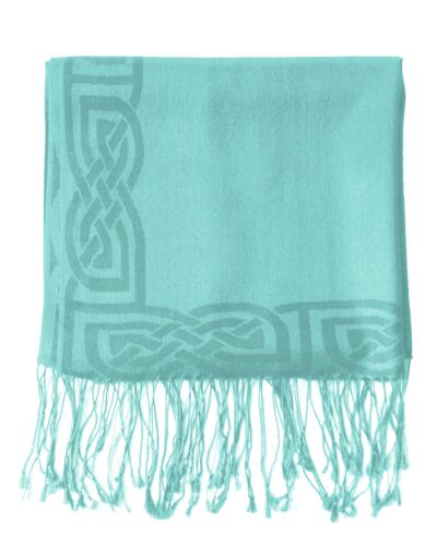 Patrick Francis Pashmina Scarf-Turquoise-One Size