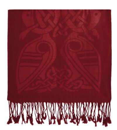Patrick Francis Pure Wool Scarf-Red-One Size