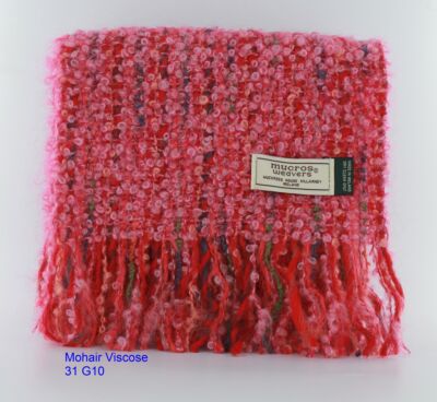 Mohair Viscose Scarf-Red
