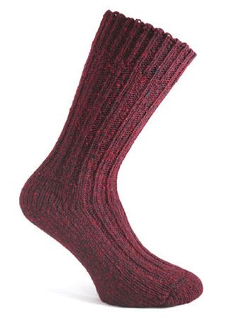 Donegal Wool Socks-Wine 326-UK 8-11, EUR 42-46, USA 8.5-11.5