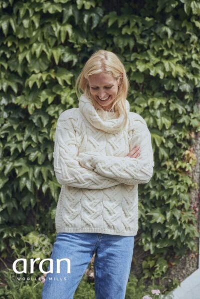 Aran Super Soft Chunky Cowl Sweater