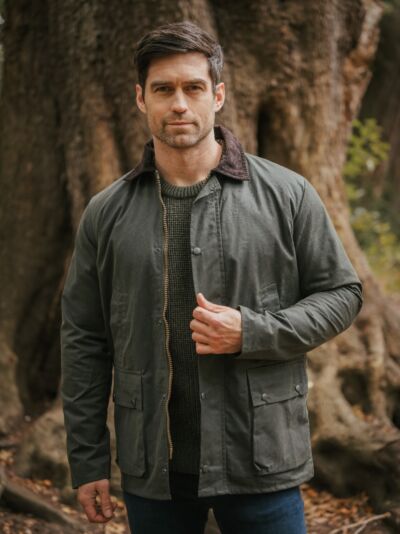 Mens Classic Wax Jacket - Olive
